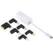 65W USB-C/Type-C Laptop Power Adapter - 6 in 1 Converter (White) - 2