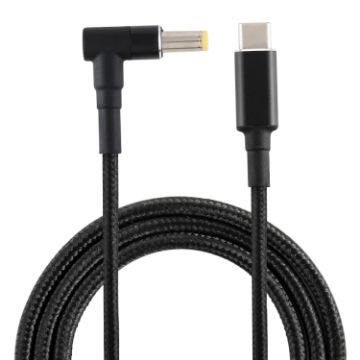 PD 100W 5.5 x 1.7mm Male Elbow to USB-C Charge Cable, 1.7m - 1