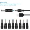 12 in 1 DC Power Cord USB Multi-Function Charging Cable - Black - 2