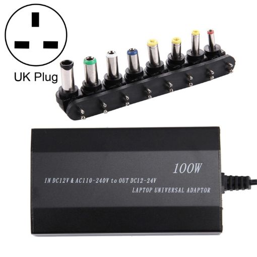 100W Universal Laptop Notebook Power Charger - UK Plug - 1