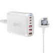 GaN PD100W Type-C x 3 + USB x 3 Multi Port Laptop Adapter, White - 1