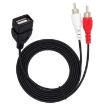 JUNSUNMAY USB 2.0 Female to 2 x RCA Male Splitter Cable, 0.2m - 4