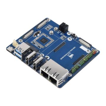 Picture of Waveshare Dual Gigabit Ethernet 5G/4G Base Board for Raspberry Pi CM4