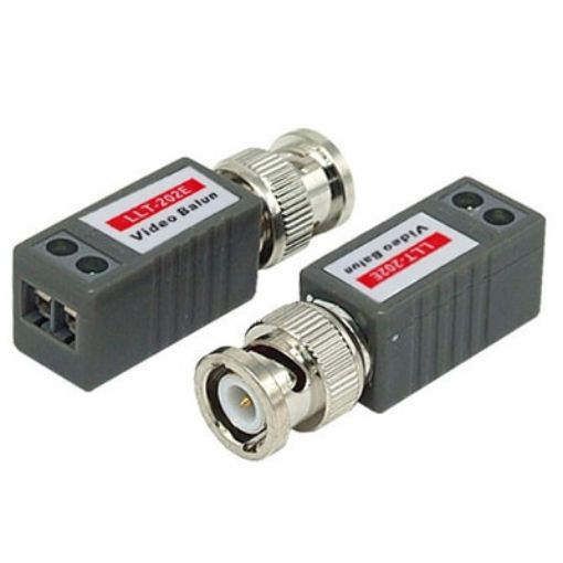 Passive Video Balun UTP BNC Cat5 Transceiver - 2 PCS (Grey) - 1