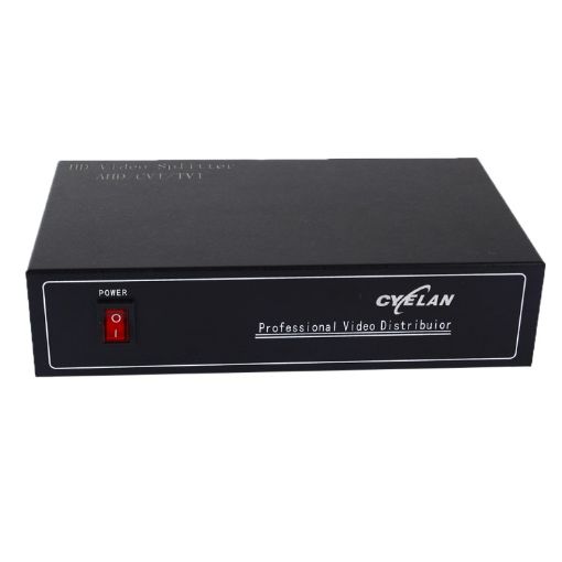 Coaxial AHD/CVI/TVI 2 into 4 Video Signal Splitter - Splitter for CCTV Cameras - 1
