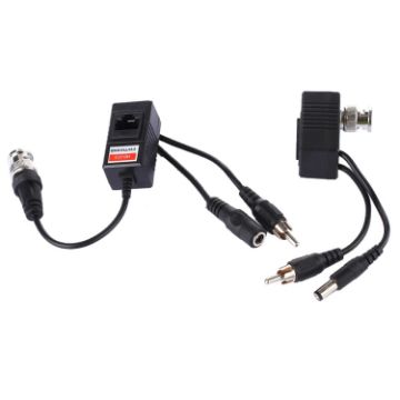 2 PCS HD 213B-C Coaxial CVI/TVI/AHD Video Audio Power Balun Transceiver - 1