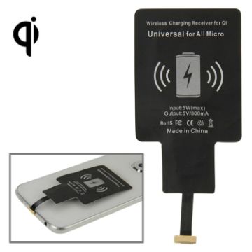 Picture of Wireless Charging Receiver For QI, Universal for All Micro (Black)