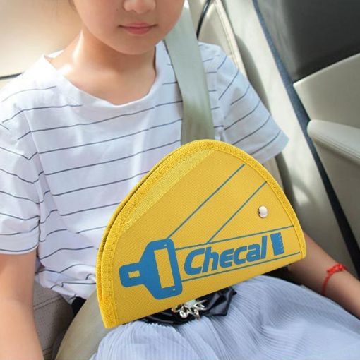 Car Safety Cover Strap Adjuster Pad - Yellow - 1