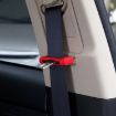 Adjustable Car Seat Belt Buckle Plug Protective Cover Case - Red - 7