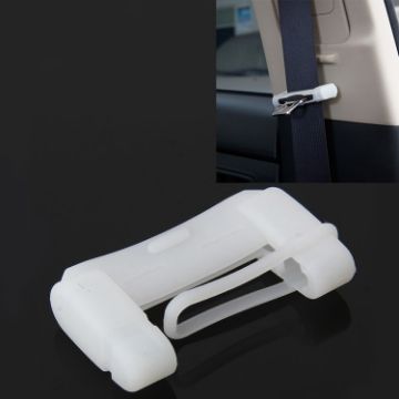Adjustable Car Seat Belt Buckle Plug Cover Case - White - 1
