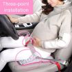Car Safety Seat Protective Pad with Clip Back Abdominal Belt - Pink - 6