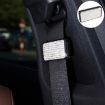 Picture of Car Seat Belts Crystal Clip Fixer Tightening Regulator (White)