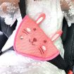 Picture of Car Child Seat Belt Adjusting and Fixing Device Buttons Seat Belt Anti-strangulation Shoulder Cover, Style:Mesh Fabric Rabbit