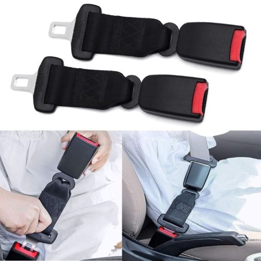 Child and Pregnant Woman Car Seat Belt Extender - 2 PCS - 29cm - Black - 1