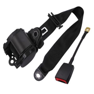 Universal 3-Point Car Seat Belt with Emergency Locking - Iron Bar Latch - 1