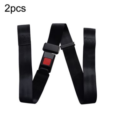 2pcs B7 Motorcycle Seat Belt (Black) - 1