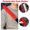 Car Plush Seat Belt Shoulder Pad Cover - Red (1 Pair) - 6