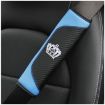 Car Seat Belt Cover Carbon Fiber Leather Auto Seat Shoulder Protection - 1