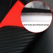 Carbon Fiber Leather Car Seat Belt Cover Shoulder Protection - Crown Black - 4