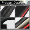 Carbon Fiber Leather Car Seat Belt Cover - Red - 5
