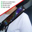 Bling Car Leather Seat Belt Cover Shoulder Pads - Colorful Silver - 2