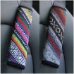 Colorful Ethnic Style Linen Car Seat Belt Cover Shoulder Pads - 2
