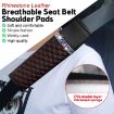 Car Leather Seat Belt Cover Shoulder Pads with Bling Diamonds - 4