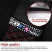 Red Car Leather Seat Belt Cover Shoulder Pads with Bling Diamonds - 5