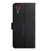 Samsung Galaxy Xcover 7 5G Genuine Leather Flip Phone Case (Black) - 3