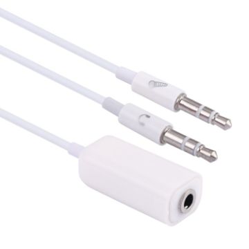 3.5mm Female to Male Microphone & Earphone Adapter Cable for Apple - 78cm White - 1