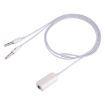 3.5mm Female to Male Microphone & Earphone Adapter Cable for Apple - 78cm White - 2