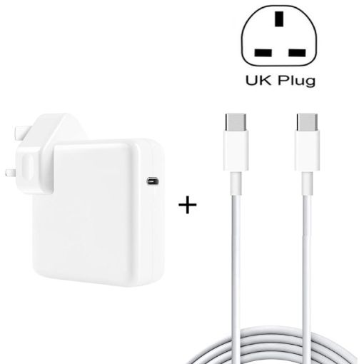96W PD USB-C Laptop Adapter + 2m Fast Charging Cable - UK Plug - 1