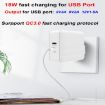65W USB-C/Type-C + QC3.0 Laptop Charging Adapter - AU/US Plug - 6