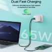 65W USB-C/Type-C + QC3.0 Laptop Charging Adapter - US Plug - 4