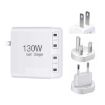 130W USB-C Four Port GaN Charger with 2m Cable - EU/UK/AU/US Plug - 2