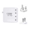 130W USB-C Four Port GaN Charger with 2m Cable - EU/UK/AU/US Plug - 2