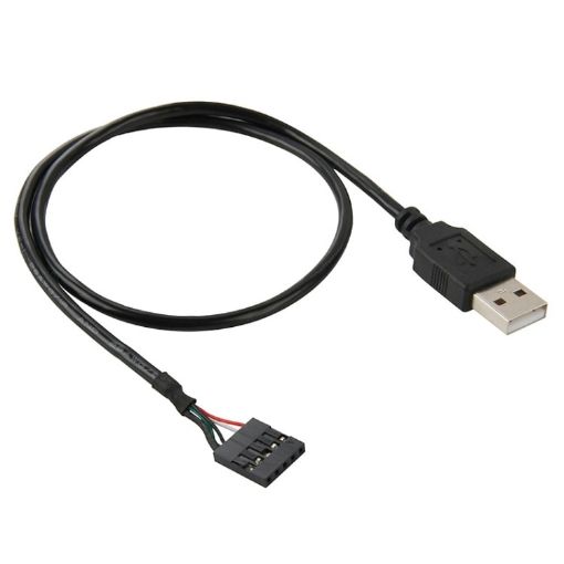 5 Pin Motherboard Female Header to USB 2.0 Male Adapter Cable - 50cm - 1