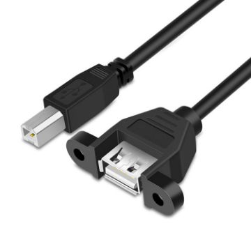 USB 2.0 Type-B Male to USB 2.0 Female Printer/Scanner Adapter Cable - 1