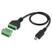 Micro USB Male to 5 Pin Pluggable Terminals Solder-free USB Connector Adapter Cable - 1