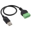 USB Male to 5 Pin Pluggable Terminals Solder-free Connector Adapter Cable - 2