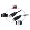 2 in 1 USB 2.0 Male to 2 Dual USB Male Cable - 50cm - 4