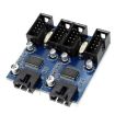 9 Pin USB Header Male to 4 Female Extension Cable Card - 4