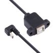 Micro USB Male to B-type Square Print Port Female Connector Cable - 3