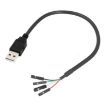 USB Male to Female Dupont Motherboard Header Adapter Cable - 0.3m - 1