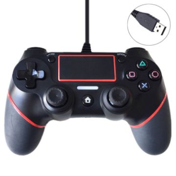 Picture of Wired Game Controller for Sony Playstation PS4 (Red)
