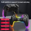 PS4 Dazzle Color Light Wireless Bluetooth Grip - Pink - 3