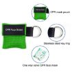 Picture of CPR Emergency Face Shield Mask Key Ring Breathing Mask (Green)
