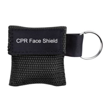 Picture of CPR Emergency Face Shield Mask Key Ring Breathing Mask (Black)