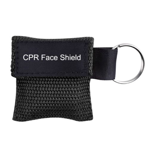 CPR Emergency Face Shield Mask Key Ring - Black - 1