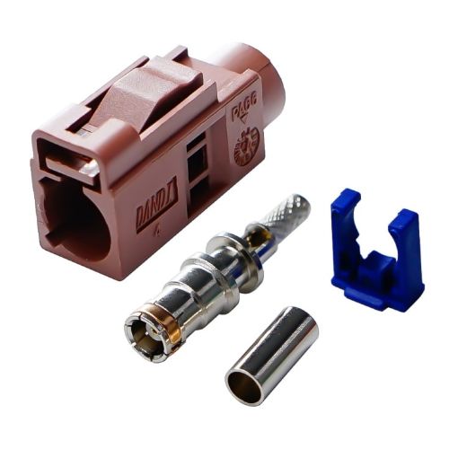 RG174 Cable Fakra Radio Crimp Female Jack/Plug Connector - Phantom RF Coaxial - 1